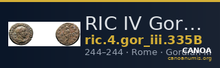 RIC IV Gordian III 335B — CANOA
