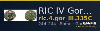 RIC IV Gordian III 335C — CANOA