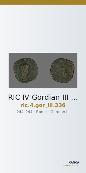 RIC IV Gordian III 336 — CANOA