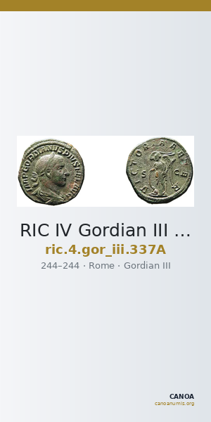 RIC IV Gordian III 337A — CANOA