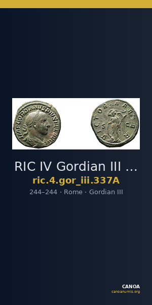 RIC IV Gordian III 337A — CANOA