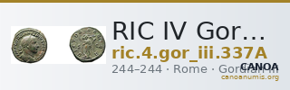 RIC IV Gordian III 337A — CANOA