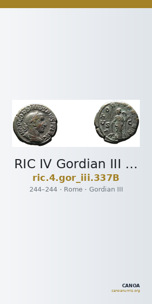 RIC IV Gordian III 337B — CANOA