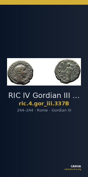 RIC IV Gordian III 337B — CANOA