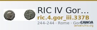 RIC IV Gordian III 337B — CANOA