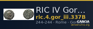 RIC IV Gordian III 337B — CANOA