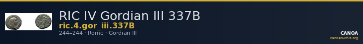 RIC IV Gordian III 337B — CANOA