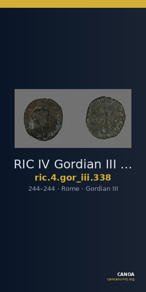 RIC IV Gordian III 338 — CANOA