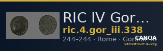 RIC IV Gordian III 338 — CANOA