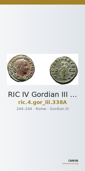 RIC IV Gordian III 338A — CANOA