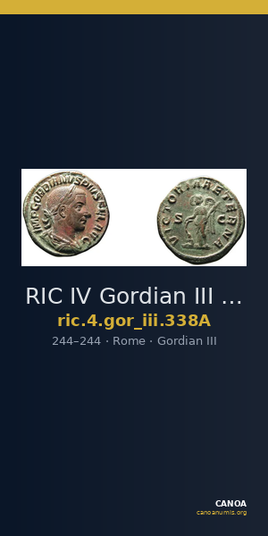 RIC IV Gordian III 338A — CANOA