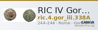 RIC IV Gordian III 338A — CANOA
