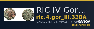 RIC IV Gordian III 338A — CANOA