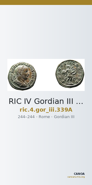 RIC IV Gordian III 339A — CANOA
