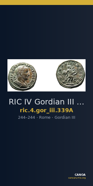RIC IV Gordian III 339A — CANOA