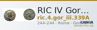 RIC IV Gordian III 339A — CANOA