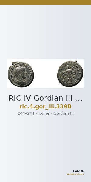 RIC IV Gordian III 339B — CANOA