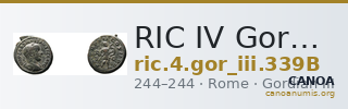 RIC IV Gordian III 339B — CANOA