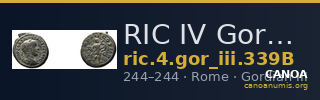 RIC IV Gordian III 339B — CANOA