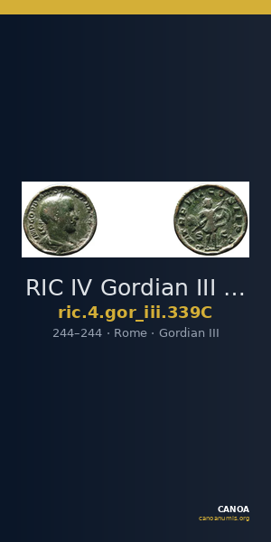RIC IV Gordian III 339C — CANOA