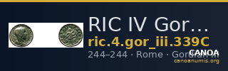 RIC IV Gordian III 339C — CANOA