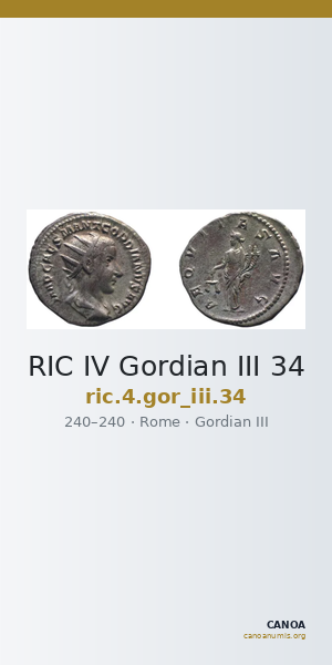 RIC IV Gordian III 34 — CANOA