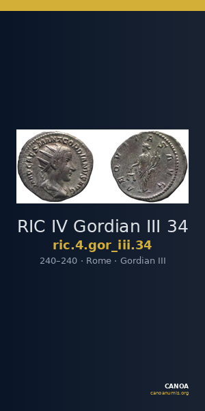 RIC IV Gordian III 34 — CANOA