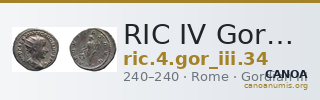 RIC IV Gordian III 34 — CANOA