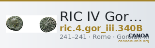 RIC IV Gordian III 340B — CANOA