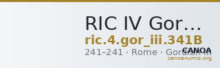 RIC IV Gordian III 341B — CANOA