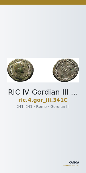 RIC IV Gordian III 341C — CANOA