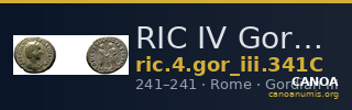 RIC IV Gordian III 341C — CANOA