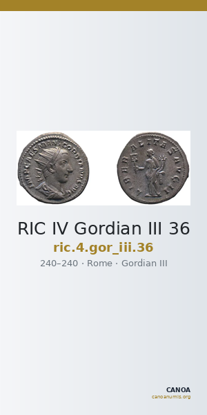 RIC IV Gordian III 36 — CANOA