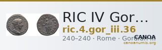 RIC IV Gordian III 36 — CANOA
