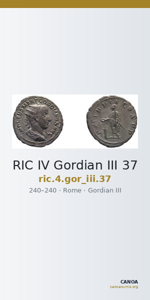 RIC IV Gordian III 37 — CANOA