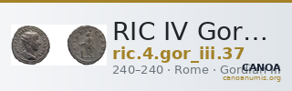 RIC IV Gordian III 37 — CANOA