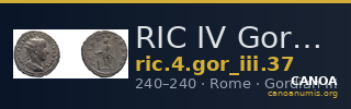 RIC IV Gordian III 37 — CANOA