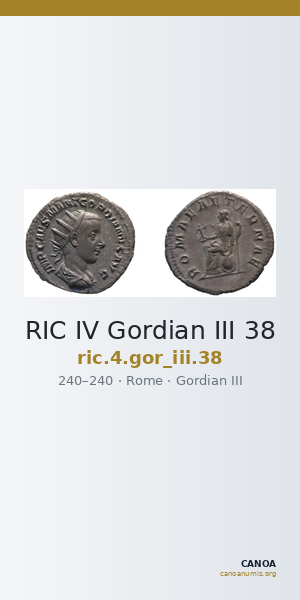 RIC IV Gordian III 38 — CANOA