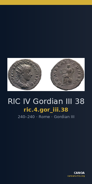 RIC IV Gordian III 38 — CANOA