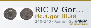 RIC IV Gordian III 38 — CANOA