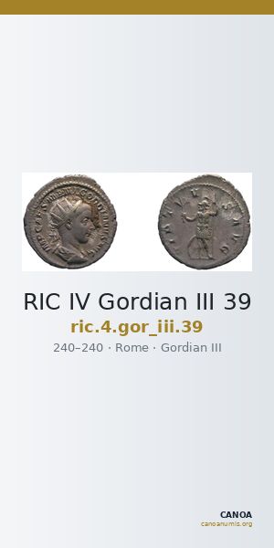 RIC IV Gordian III 39 — CANOA
