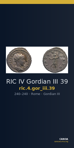 RIC IV Gordian III 39 — CANOA