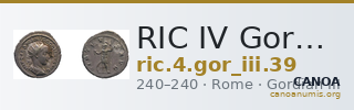 RIC IV Gordian III 39 — CANOA