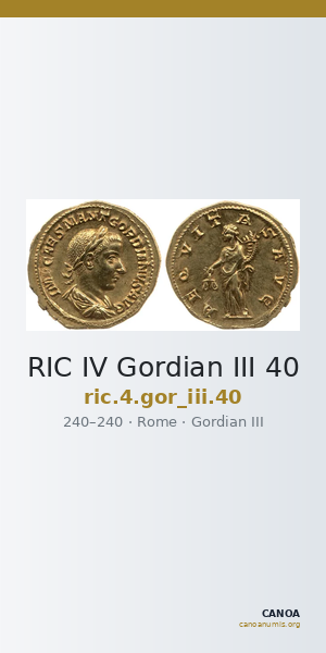 RIC IV Gordian III 40 — CANOA
