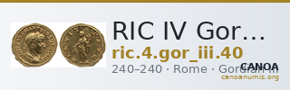 RIC IV Gordian III 40 — CANOA