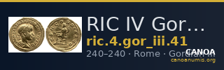 RIC IV Gordian III 41 — CANOA