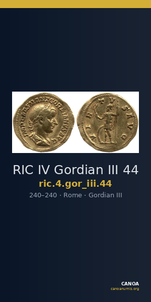 RIC IV Gordian III 44 — CANOA