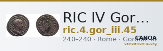 RIC IV Gordian III 45 — CANOA