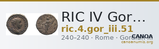 RIC IV Gordian III 51 — CANOA