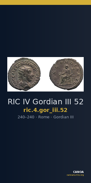 RIC IV Gordian III 52 — CANOA